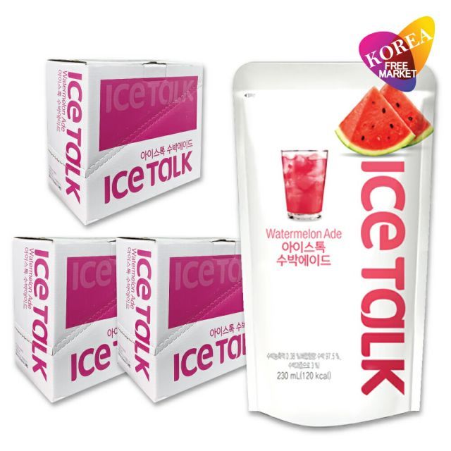 ICE TALK スイカエード 230ml 30個セット / アイストーク パウチドリンク スイカ エード 韓国飲料 韓国ジュース 韓国飲み物 ジュース