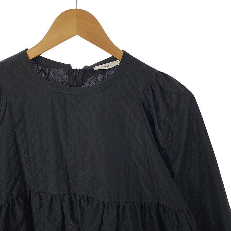 美品】 yori / ヨリ | 2022AW | キルト柄パフスリーブ ブラウス | F