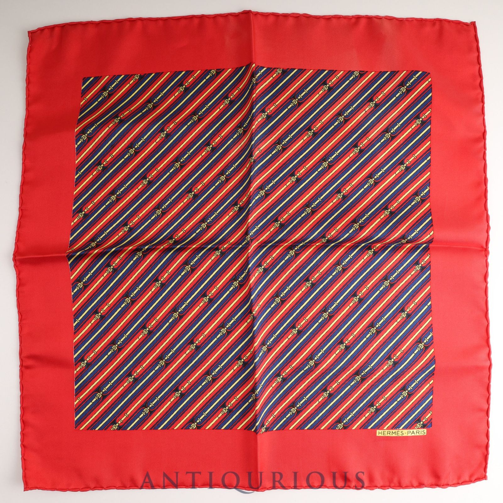 エルメス スカーフ カレ45 総柄 レッド ベルト SILK100％ - メルカリ