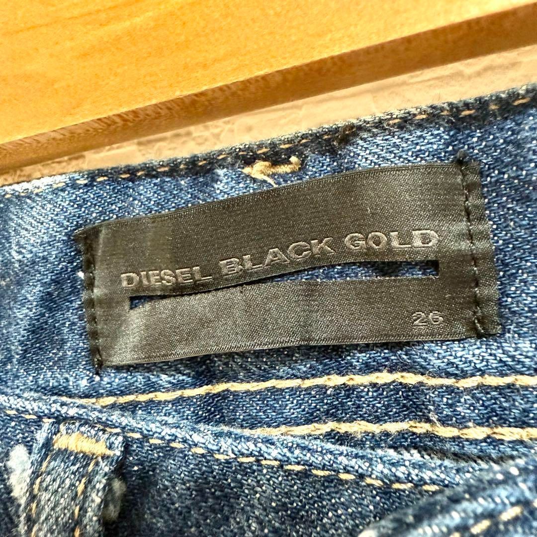 DIESEL BLACK GOLD ディーゼルブラックゴールド レザー切り返しデニム