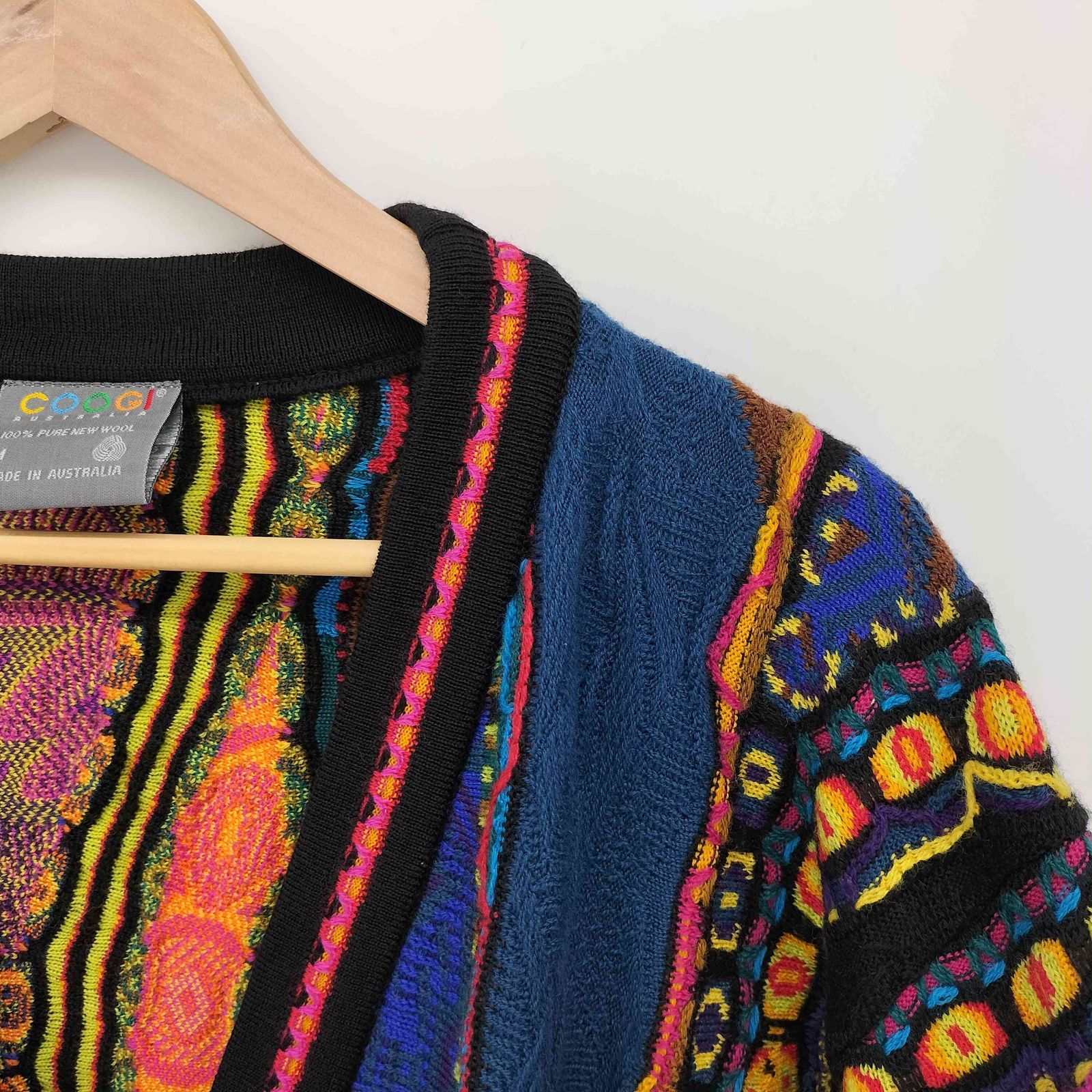 クージー COOGI オーストラリア製 3Dニットカーディガン メンズ