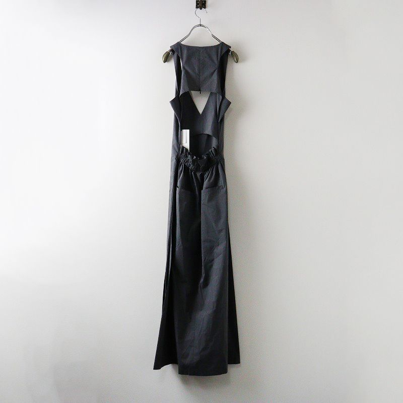 6.3万 2025 SS ジュンミカミ JUN MIKAMI テクナコットンバックオープンワンピース グレー ドレス ノースリーブ