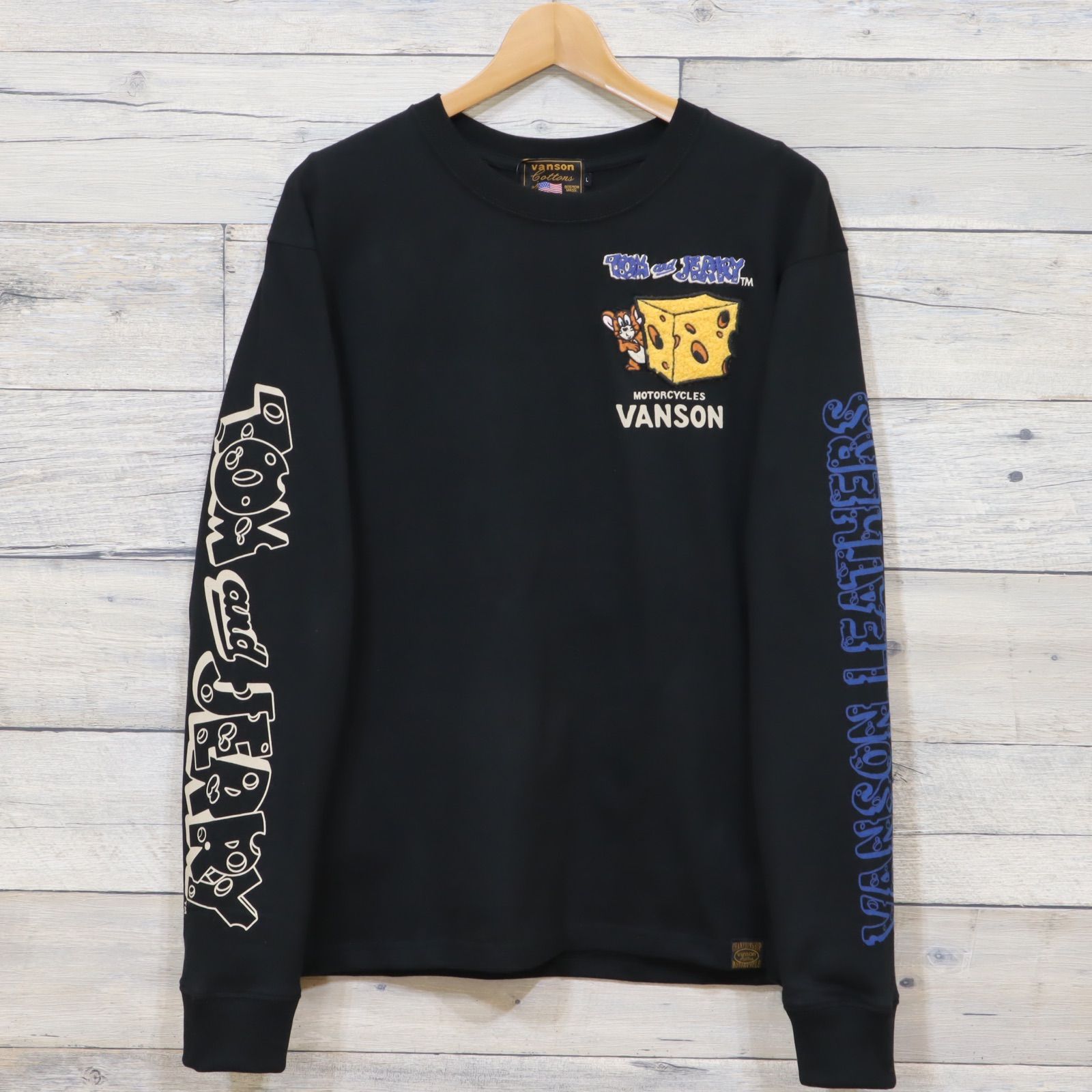 新品 メンズ トムとジェリー VANSON コラボ 長袖 Tシャツ ロンT ティー