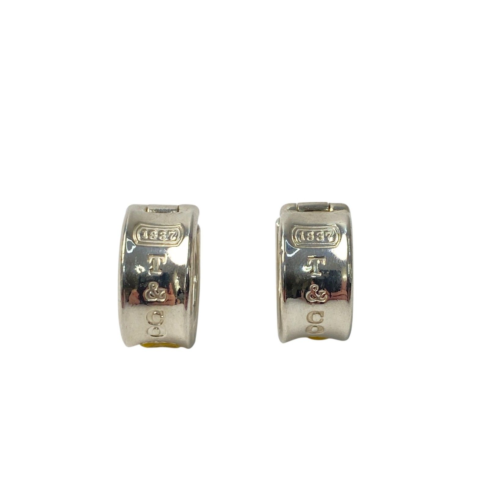 Used] TIFFANY 925 1837 Half Hoop Earrings/g434-43 | eBay