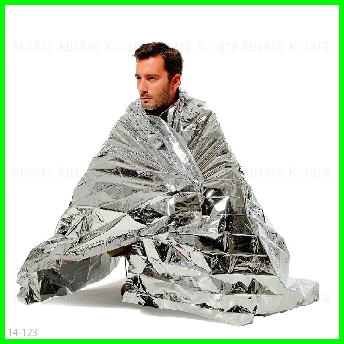 安心の大判サイズ 防災 エマージェンシー シート 保温 防風 防寒 ブランケット アウトドア 非常用 グッズ 大判アルミシート 厚手 アルミブランケット サバイバルシート 簡易毛布 寝袋 応急手当 保護用品 シルバー