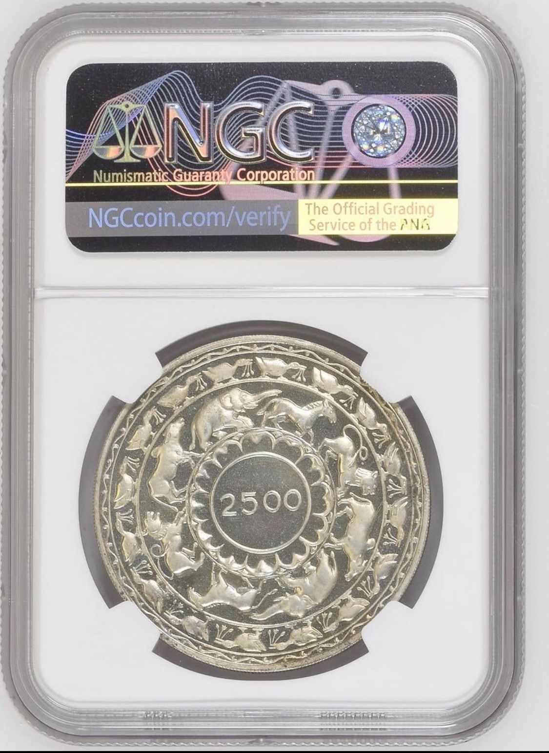 英領セイロン銀貨 1957 5ルピーNGC PF68CAMEO発行枚数1800枚 - メルカリ