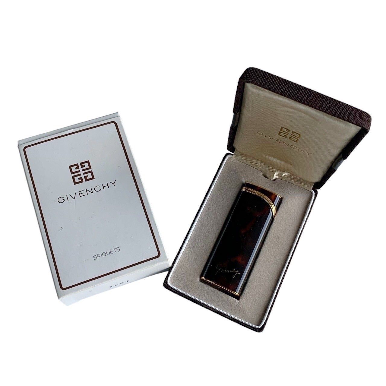 GIVENCHY ジバンシー ライター ブラウン ベッコウ ゴールド 箱付き 美 