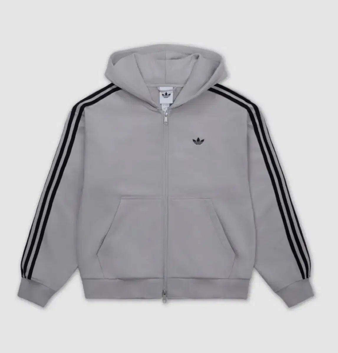 アディダス adidas ジップアップ パーカー グレー フルジップ