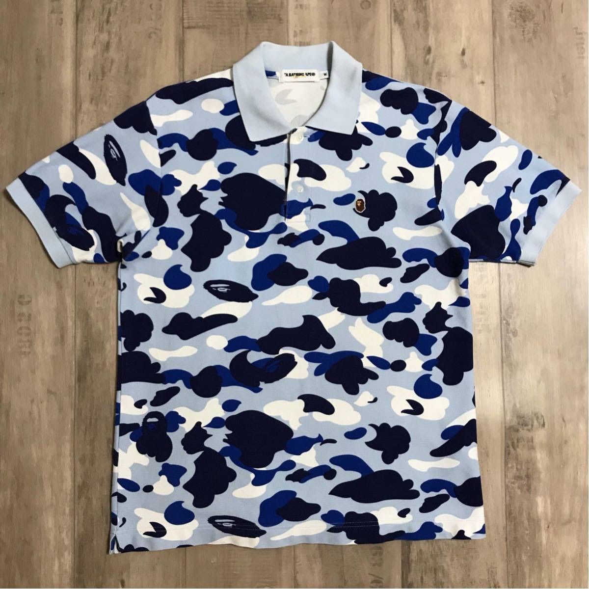 A Bathing Ape カモフラ ポロシャツ A BATHING APE ポロシャツ ABC CAMO LARGE HEAD POLO メンズ