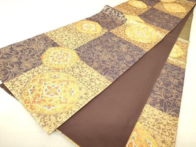 【hirotan 57】◇正絹長襦袢美品14点まとめ売り◇ 平和屋着物▽六通柄袋帯 美しき憧れ 正倉院花文 金糸 正絹 逸品