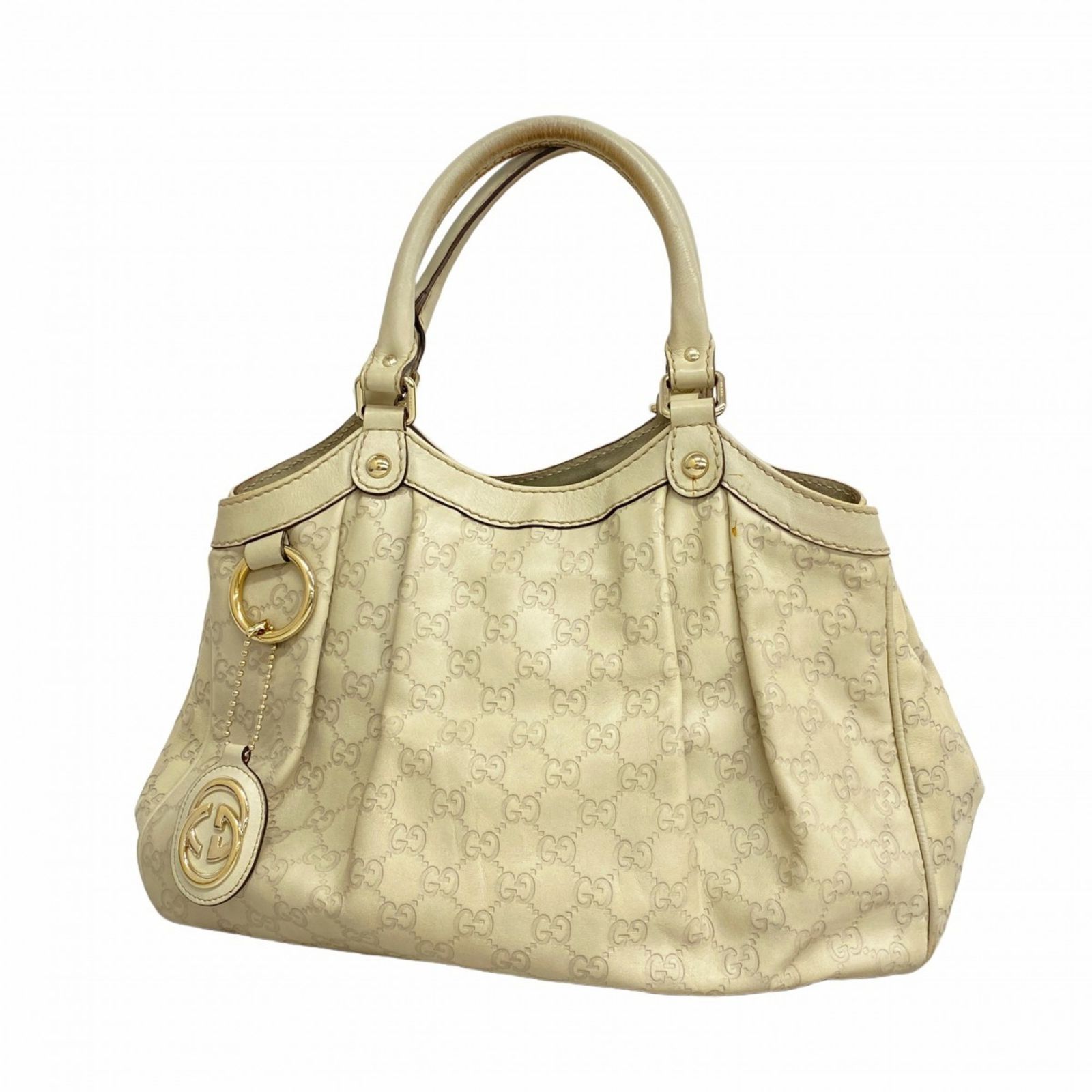 グッチ Gucci グッチ トートバッグ グッチシマ 211944 レザー アイボリー シャンパンレディース