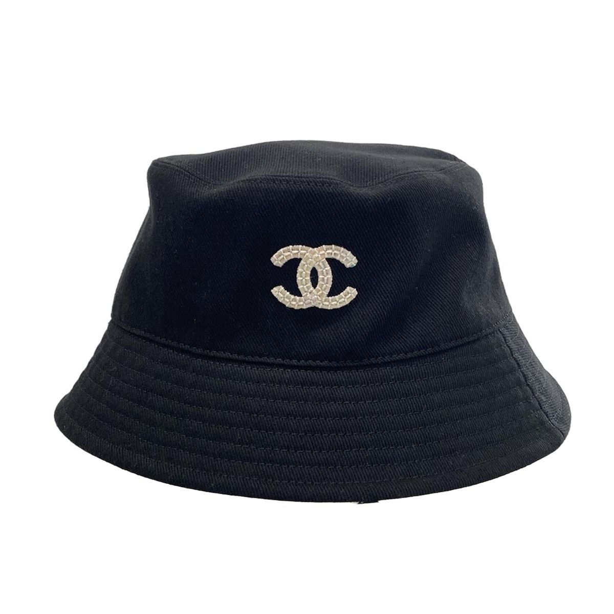 CHANEL シャネル ハット - 黒 リバーシブル コットン