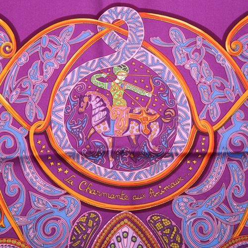 エルメス HERMES スカーフ カレ90 シルク La Charmante aux Animaux  