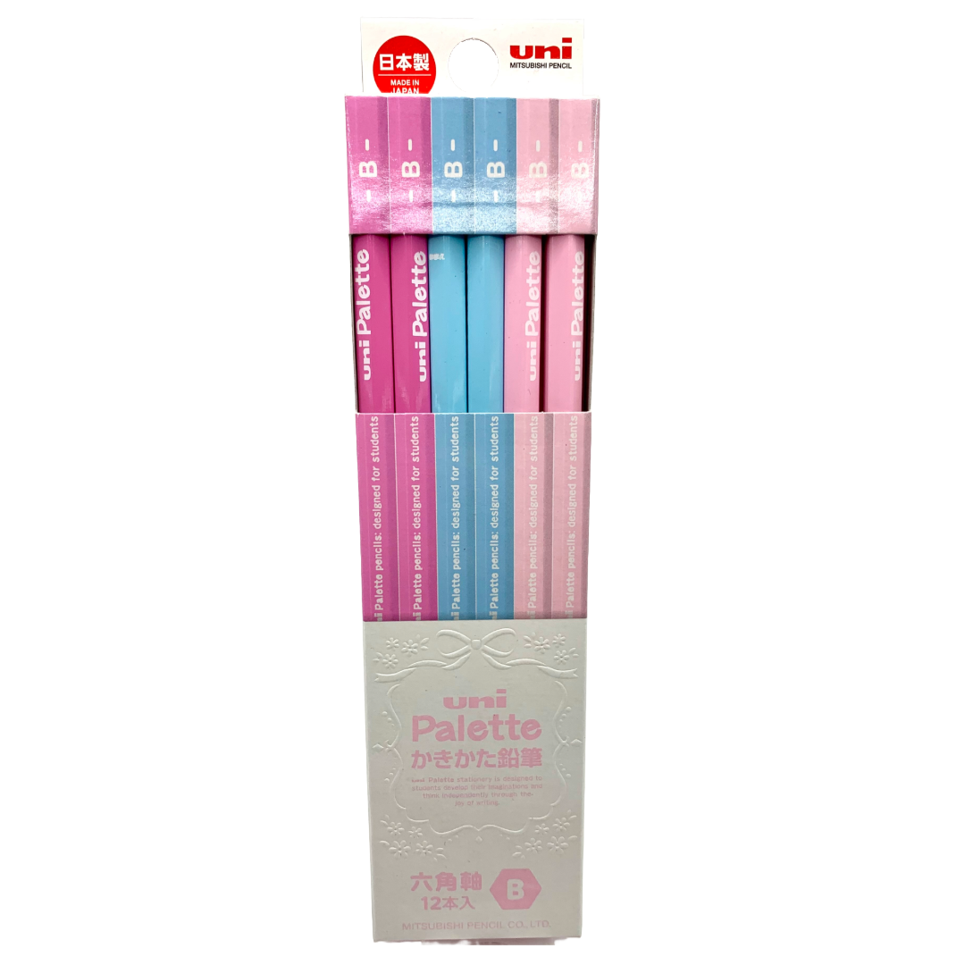ダース箱　かきかた鉛筆  6角 パステルピンク 12本入り　B