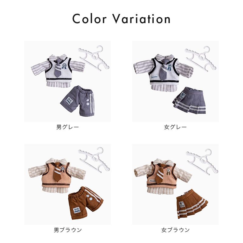 オビツ11 ドール服 ob11 制服風セットアップ 撮影小物 ぬい撮り 人形用