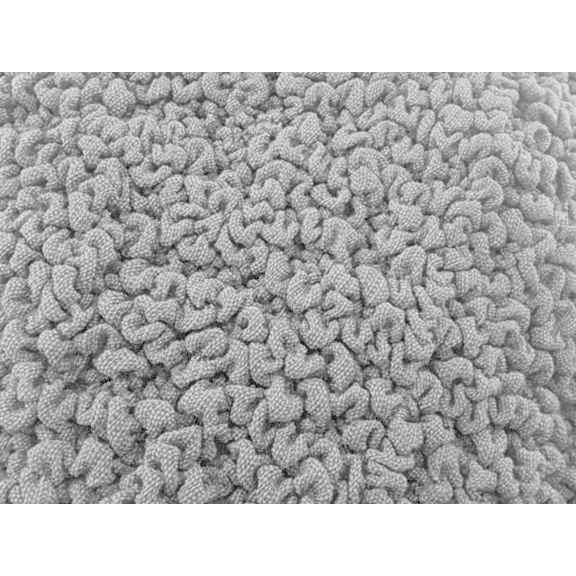 専門店ならではの品揃え！ 肘あり ソファーカバー フィットタイプ ポコポコ素材 超ストレッチ 綿混 ジャカード織り Mサイズ 2人掛け グレー