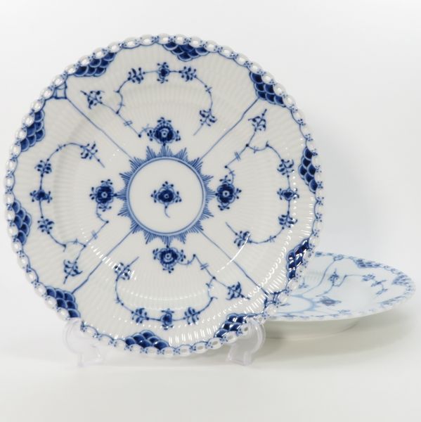 ロイヤルコペンハーゲン プレート□ブルーフルーテッド フル