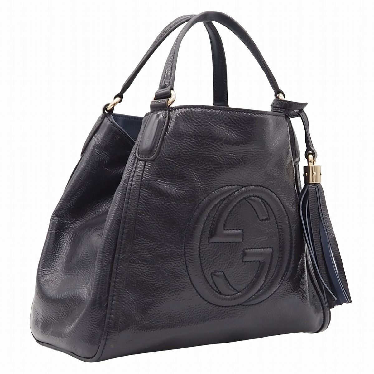 中古】GUCCI グッチ ソーホー インターロッキングG フリンジ
