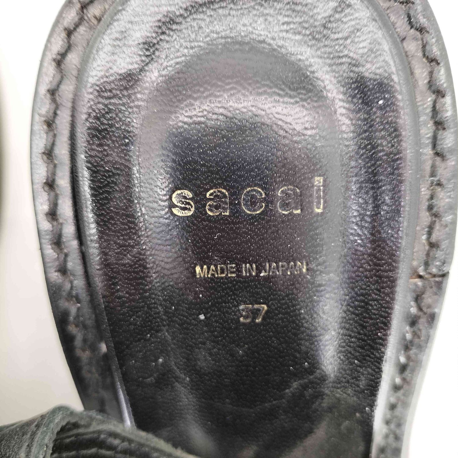 Sacai vibramソールレザーサボサンダル