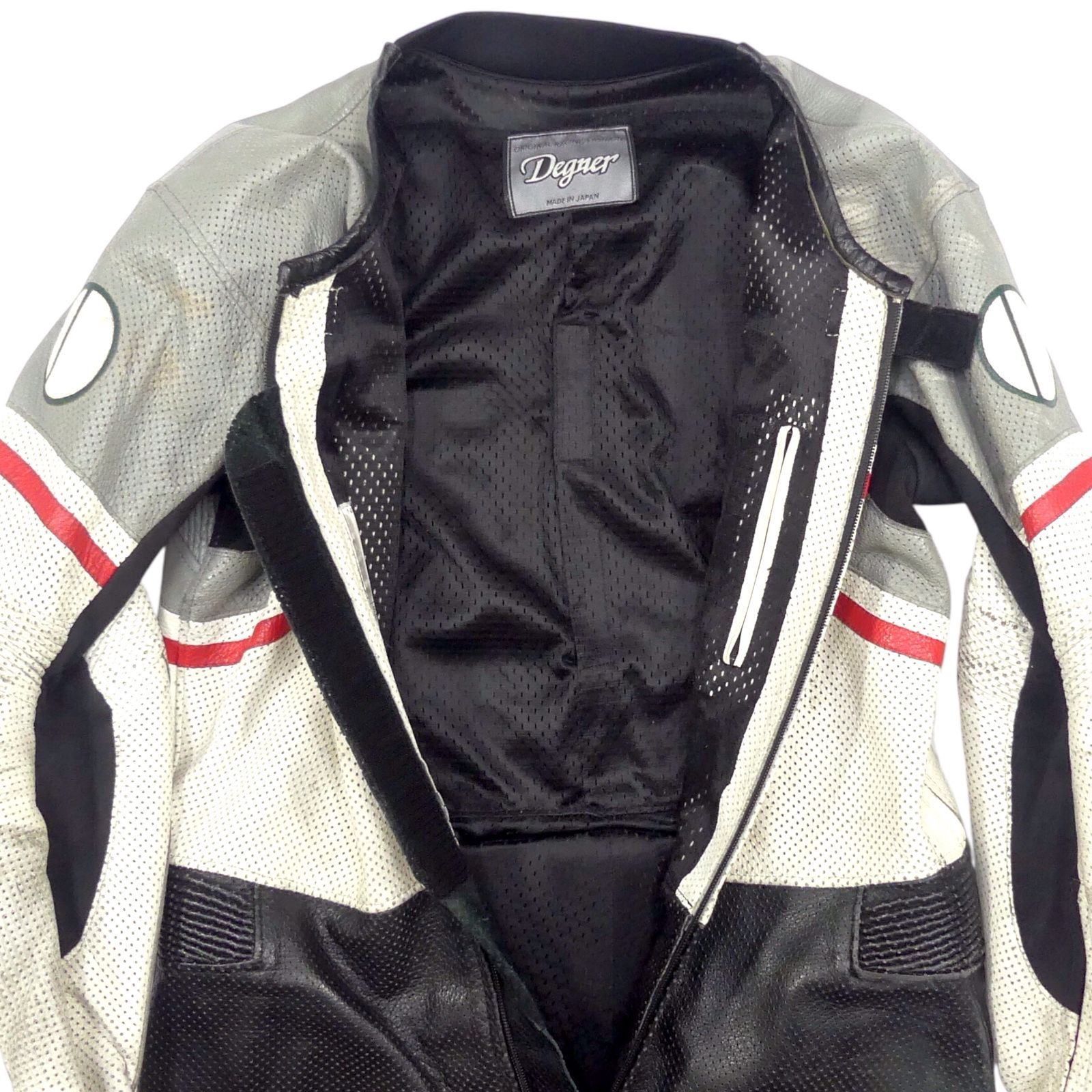 日本製 Degner デグナー レザーレーシングスーツ XL メッシュ