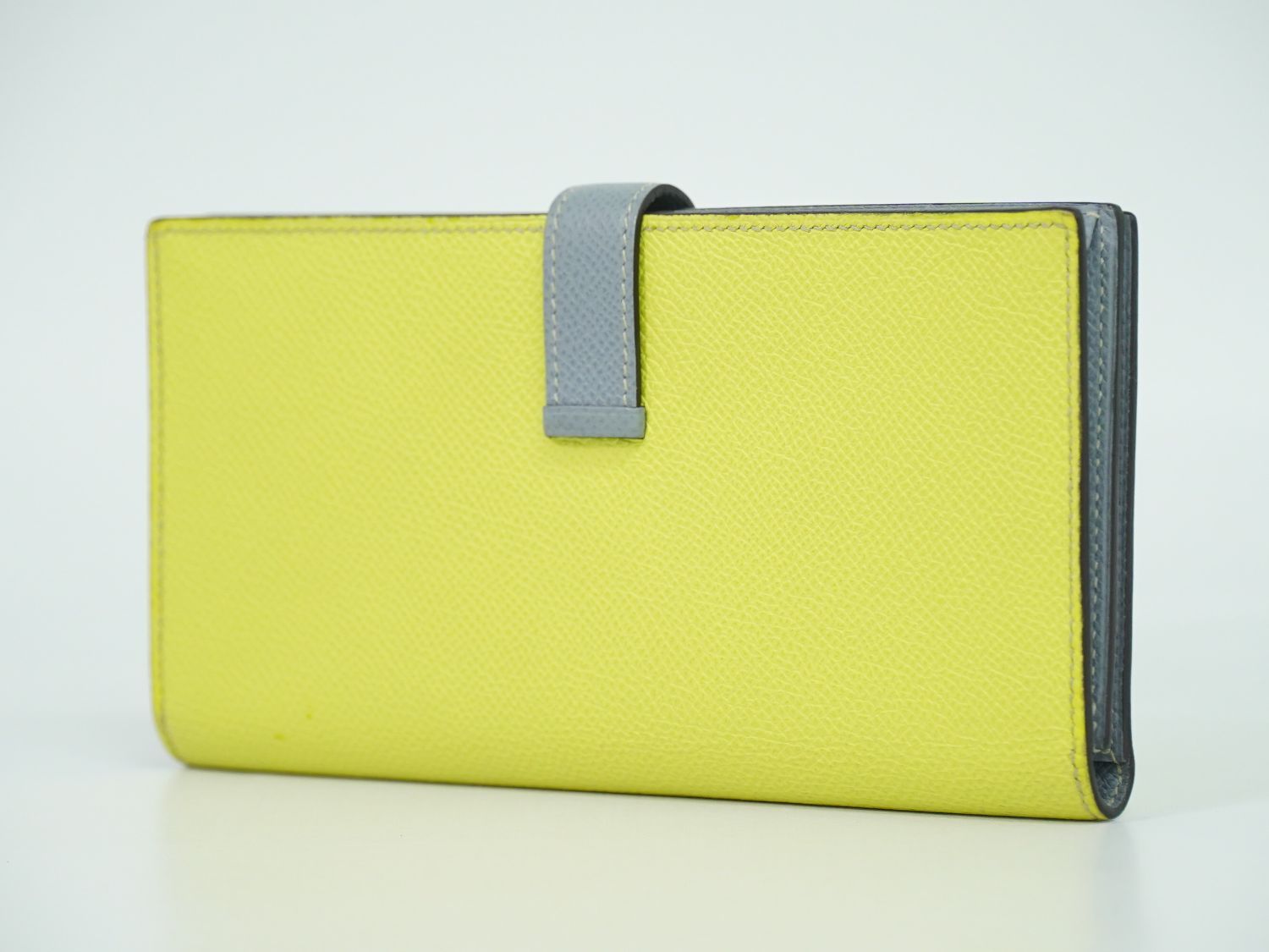 本物 エルメス HERMES ベアンスフレ ヴォーエプソンレザー 長財布 □Q  