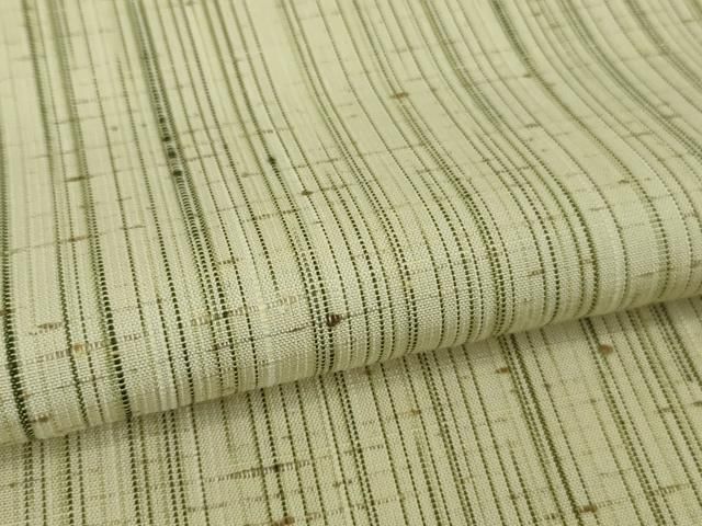 平和屋着物□極上 古代糸織布 白鷹山ぜんまい糸 細雪 三越扱い 証紙