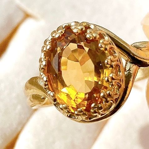 シトリン　オレンジ　天然石　指輪　リング　ゴールド　フリーサイズ　パワーストーン シトリン オレンジ 天然石 指輪 リング ゴールド フリーサイズ