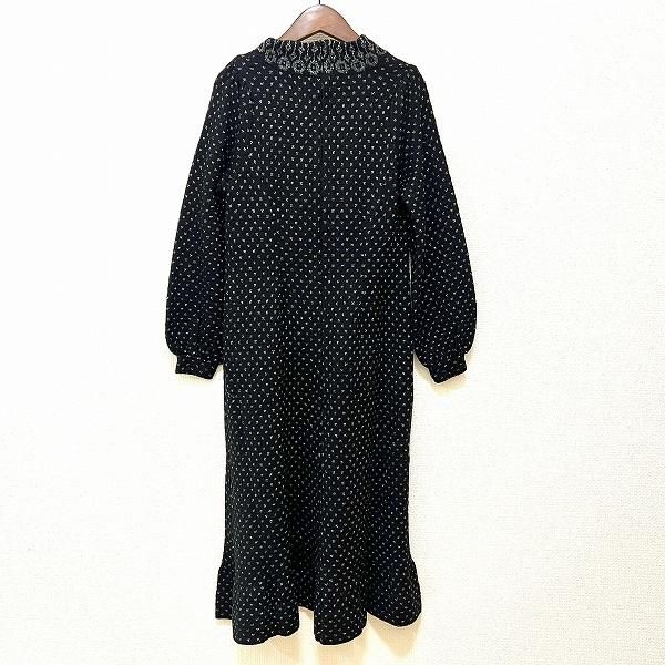 wnc サイトウトヨコ 斉藤都世子 ワンピース 黒系 ドット ラメ バック