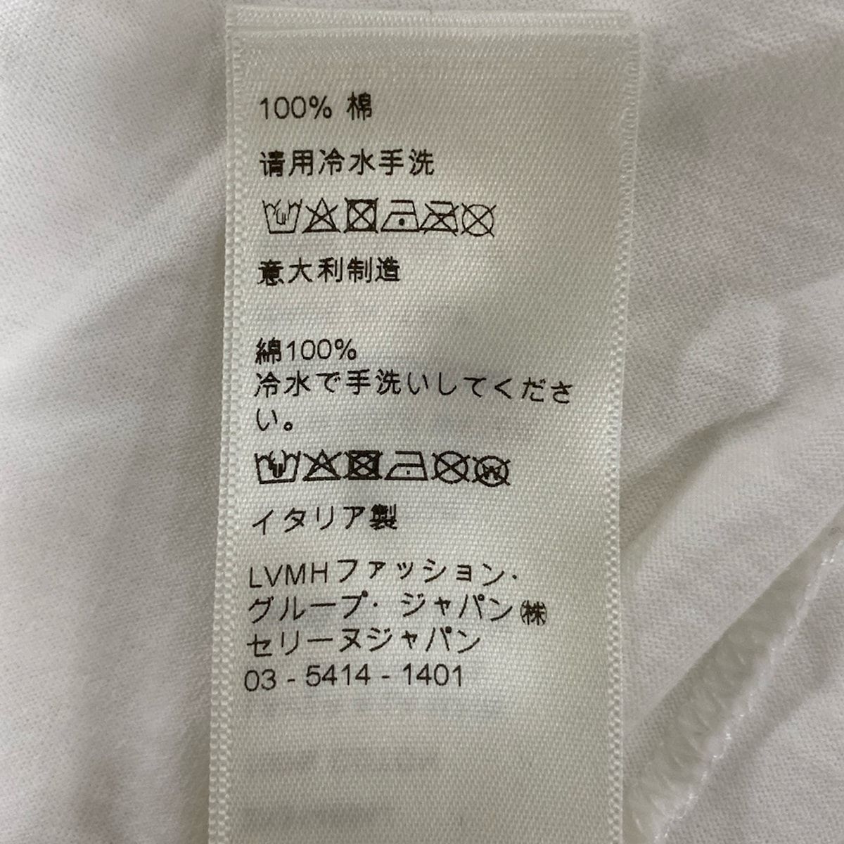  CELINE セリーヌ 半袖Tシャツ サイズL レディース - 白×黒 クルーネック 半袖(Tシャツ) Tシャツ カットソー