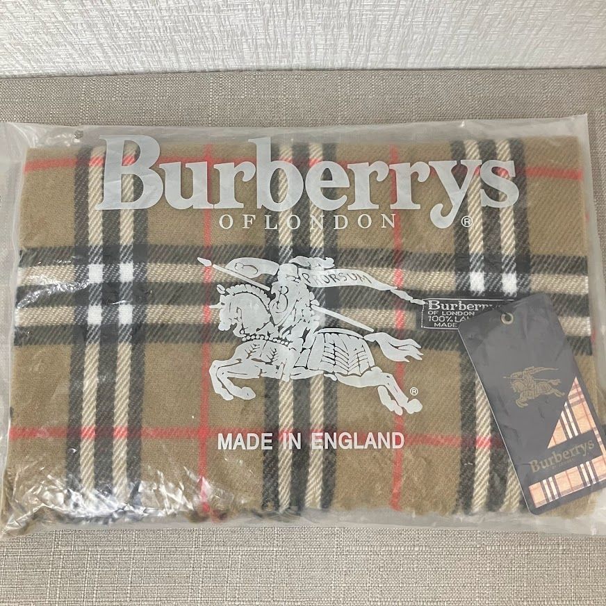 〇 Burberry バーバリー ノバチェック ウールマフラー タグ付き