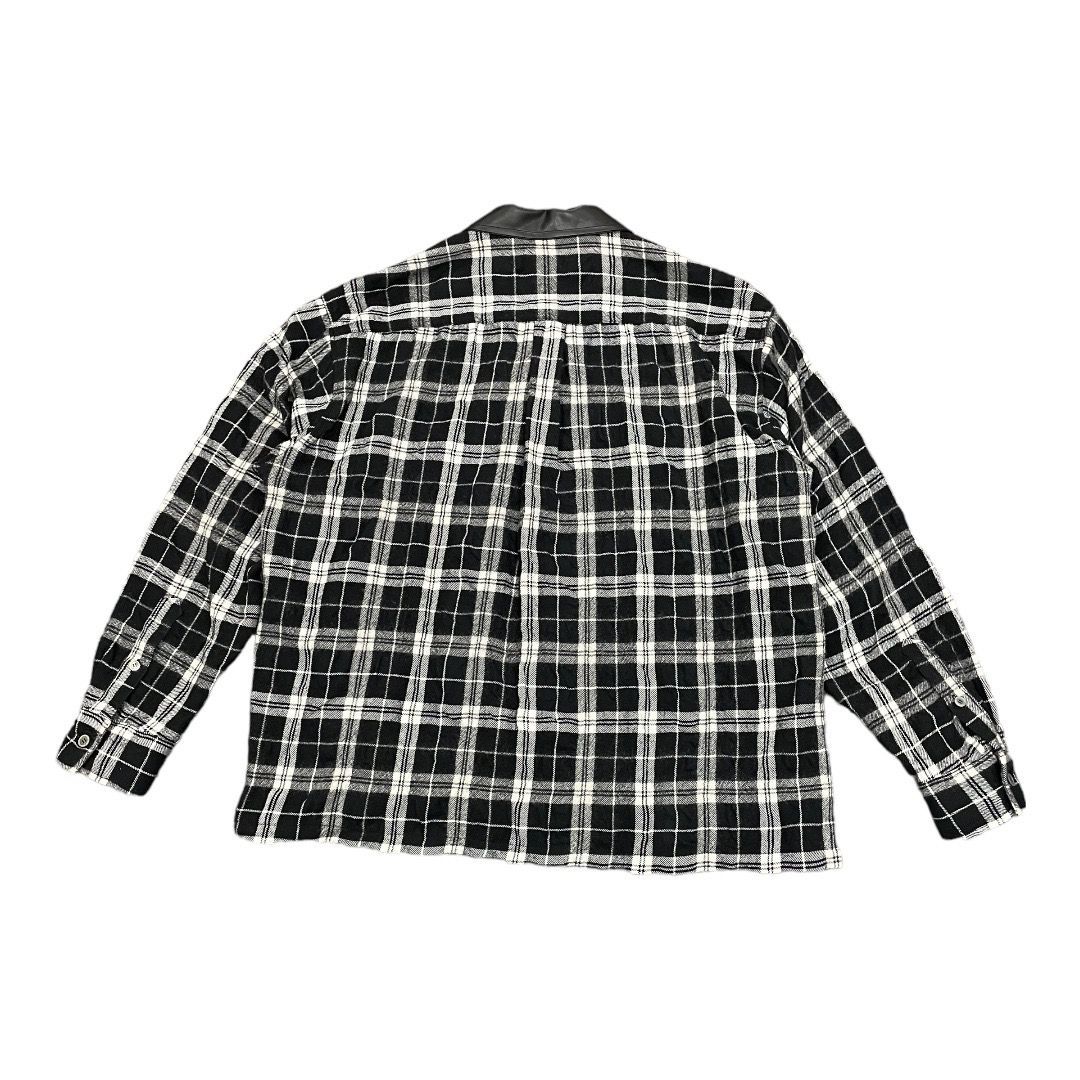 定価38500円 Allege 22AW Open Collar Check Shirt オープンカラー 