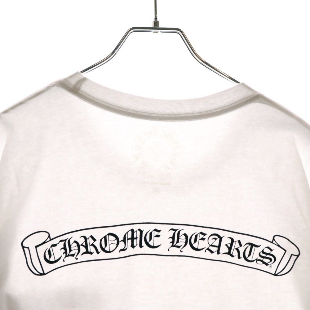 クロムハーツ スクロール ラベル バックプリント 白 Tシャツ CHROME HEARTS (クロムハーツ) CH T-SHRT スクロールラベル