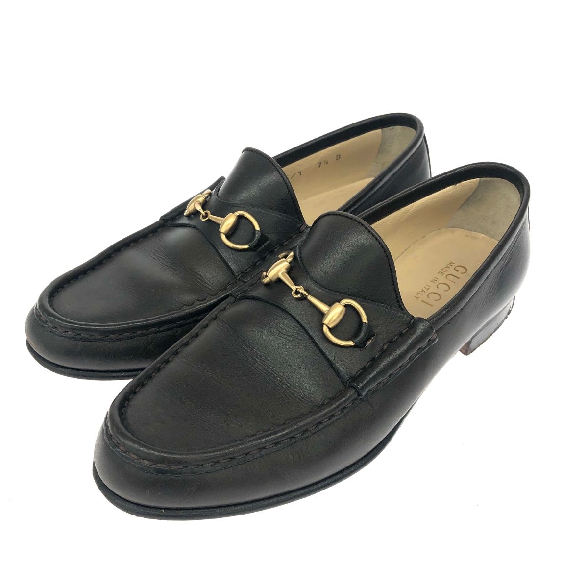 GUCCI グッチ ローファー 表記サイズ 7 1 2 ホースビット ヴィンテージ ブラウン レディース 241002001455