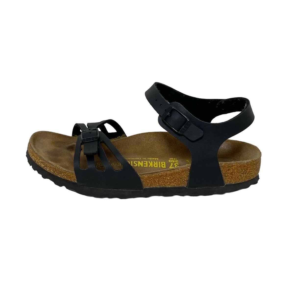 Birkenstock ブラック サンダル 37★美品 BIRKEN STOCK(ビルケンシュトック) サンダル 37 レディース - 黒