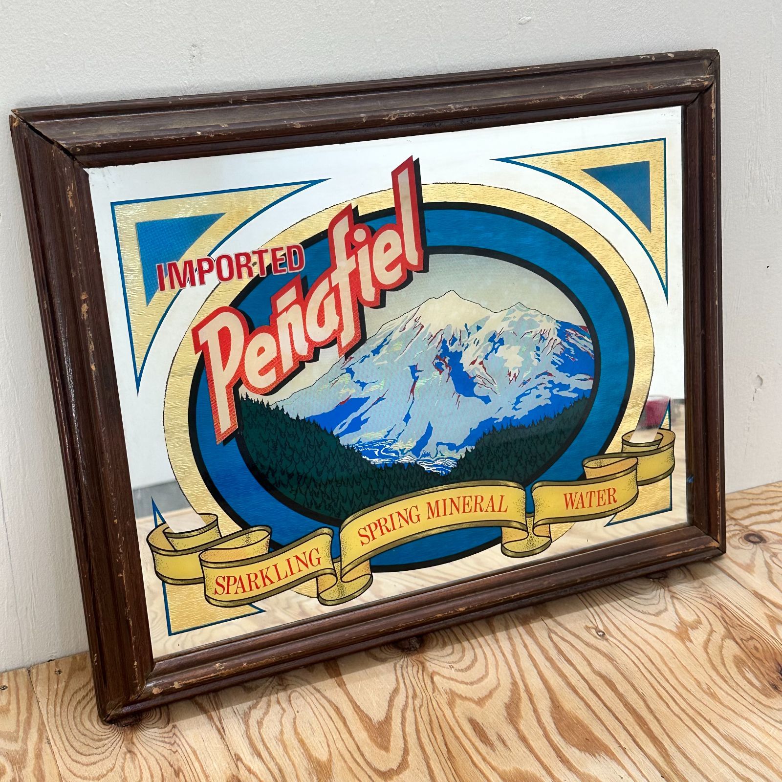 【美品】PENGUN'S BAR OLDIES SK – パブミラー SCHNAPPS LEROUX 1980's パブミラー 鏡