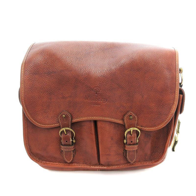 美品◆Mulberry◆マルベリー メッセンジャーバッグ ブラウン マルベリー Mulberry メッセンジャーバッグ ショルダー レザー