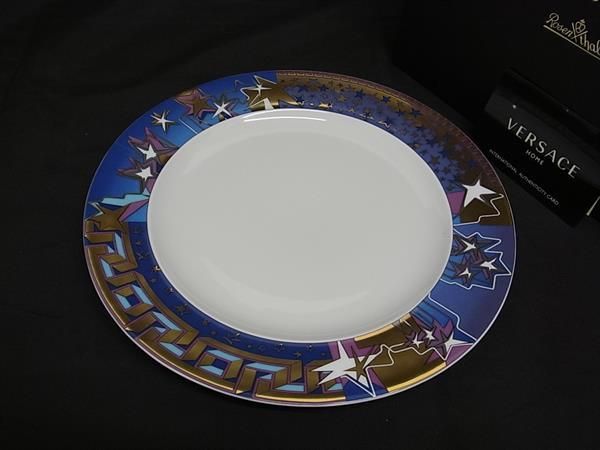 ■新品■未使用■VERSACE ヴェルサーチ ローゼンタール インフィニットドリームス 皿 プレート 食器 テーブルウェア ブルー系 BJ8402 □新品□未使用□VERSACE ヴェルサーチ ローゼンタール インフィニット