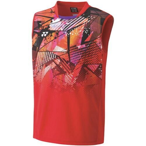 【新品・5営業日で発送】YONEX ヨネックス メンズゲームシャツ(ノースリーブ) (10526) 色 : サンセットレッド サイズ : S 