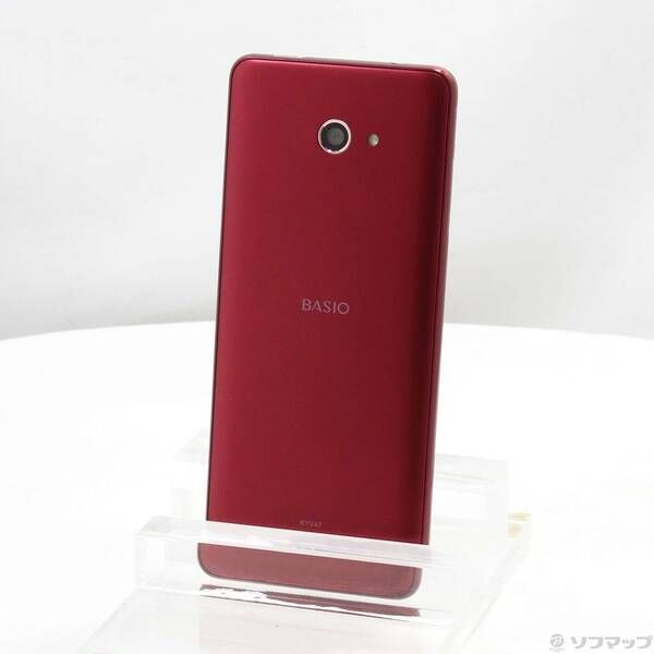 スマートフォン・携帯電話 〔品〕 BASIO4 32GB ワインレッド KYV47 au