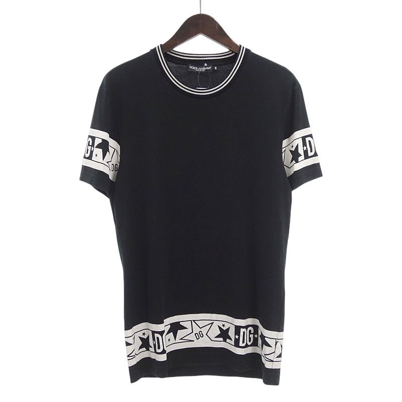 ドルチェアンドガッバーナ|DOLCE-GABBANA 20SS DGスタープリント ブラックTシャツ ブラック サイズ メンズ44