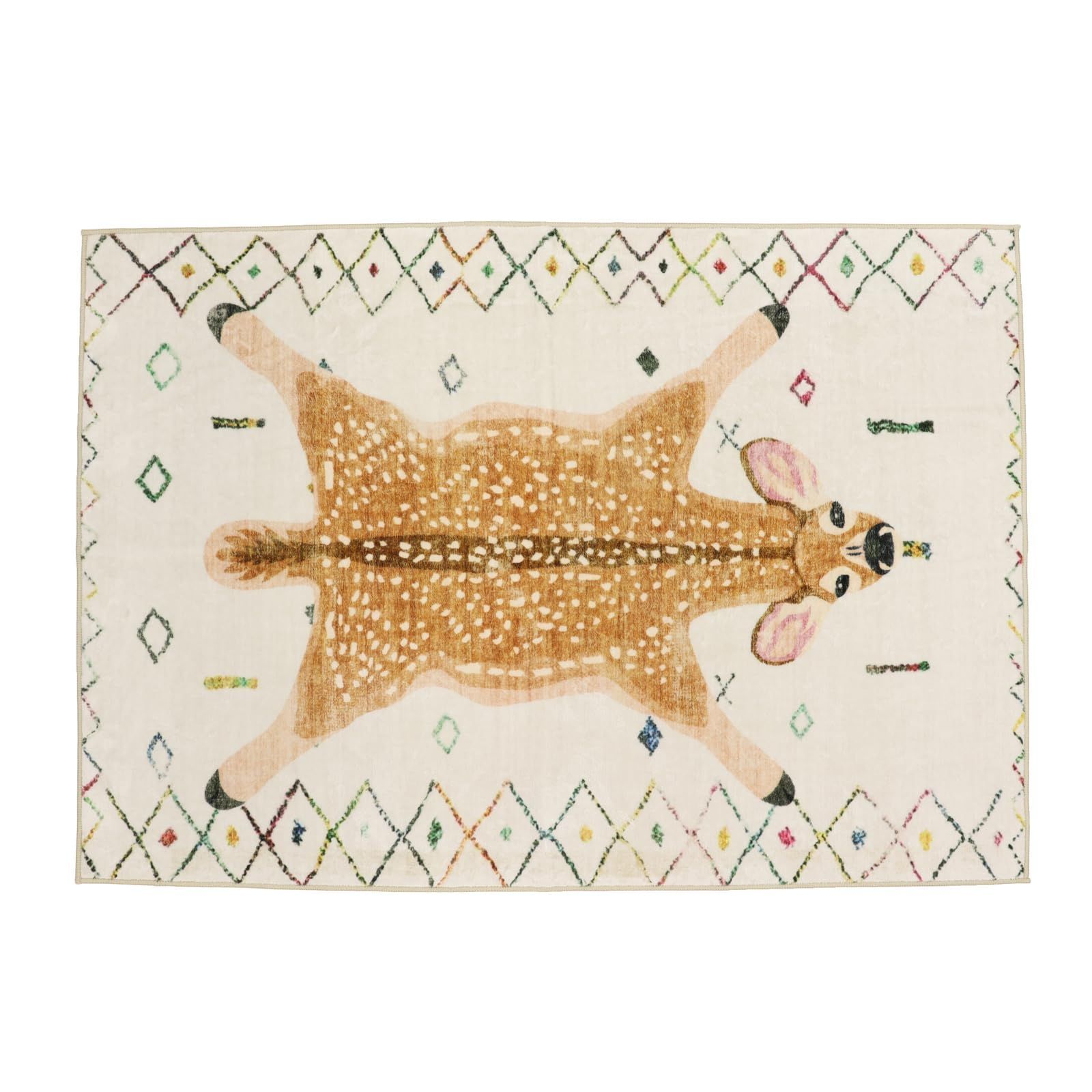 Color アイボリー_Size 90 x 130 cm 長方形 川島織物セルコン TAUKO タウコ マット バンビ アイボリー 90×130cm GY6055 洗える