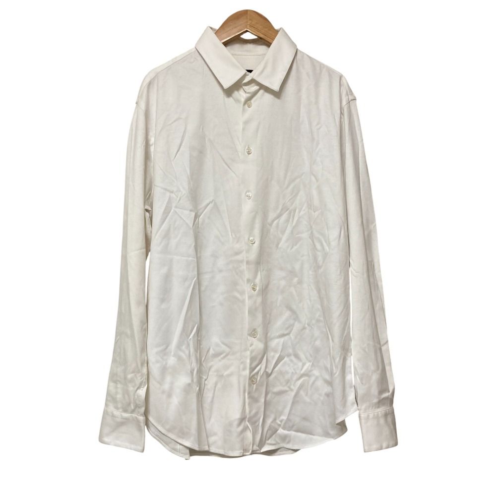 【美品】 現品限り匿名配送 ジョルジオ アルマーニ ブランド古着 長袖シャツ ジョルジオ アルマーニGIORGIO ARMANI コットンウール切替