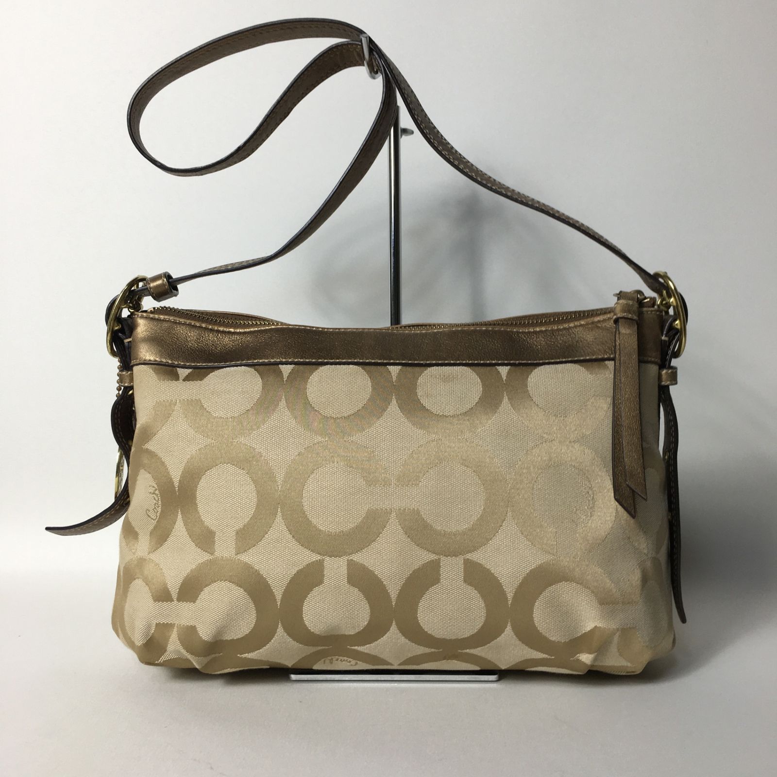 2505-263｜美品｜コーチ オプアート ショルダーバッグ ゴールド COACH - 2505-263｜美品｜コーチ オプアート ショルダーバッグ