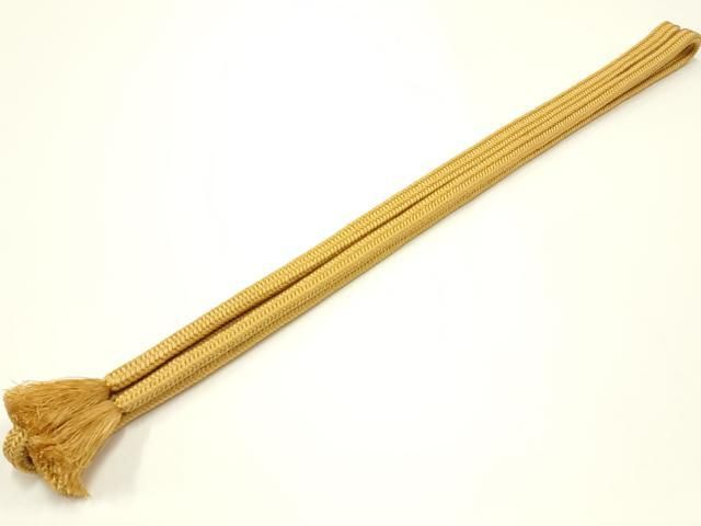 平和屋着物● 上 有職組紐道明 帯締め 冠組 黄朽葉色 宮内庁御用 国立博物館御用 東京芸術大学御用 AABA9945ay