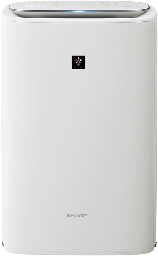 シャープ 加湿 空気清浄機 KI-SS50-W プラズマクラスター 25000 薄型スリム おすすめ畳数 13畳 加湿量 600mL/h