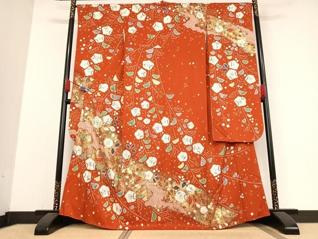 平和屋着物●豪華振袖 辻が花 絞り 金彩 正絹 AABB0111zg