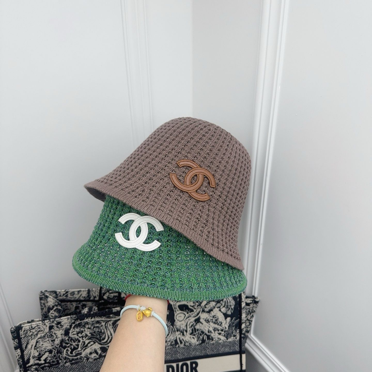 ★ラスト①☆今から大活躍!!★【新品】CHANEL ニット バケットハット ☆夏以外に大活躍!!☆【新品】CHANEL ニット バケットハット