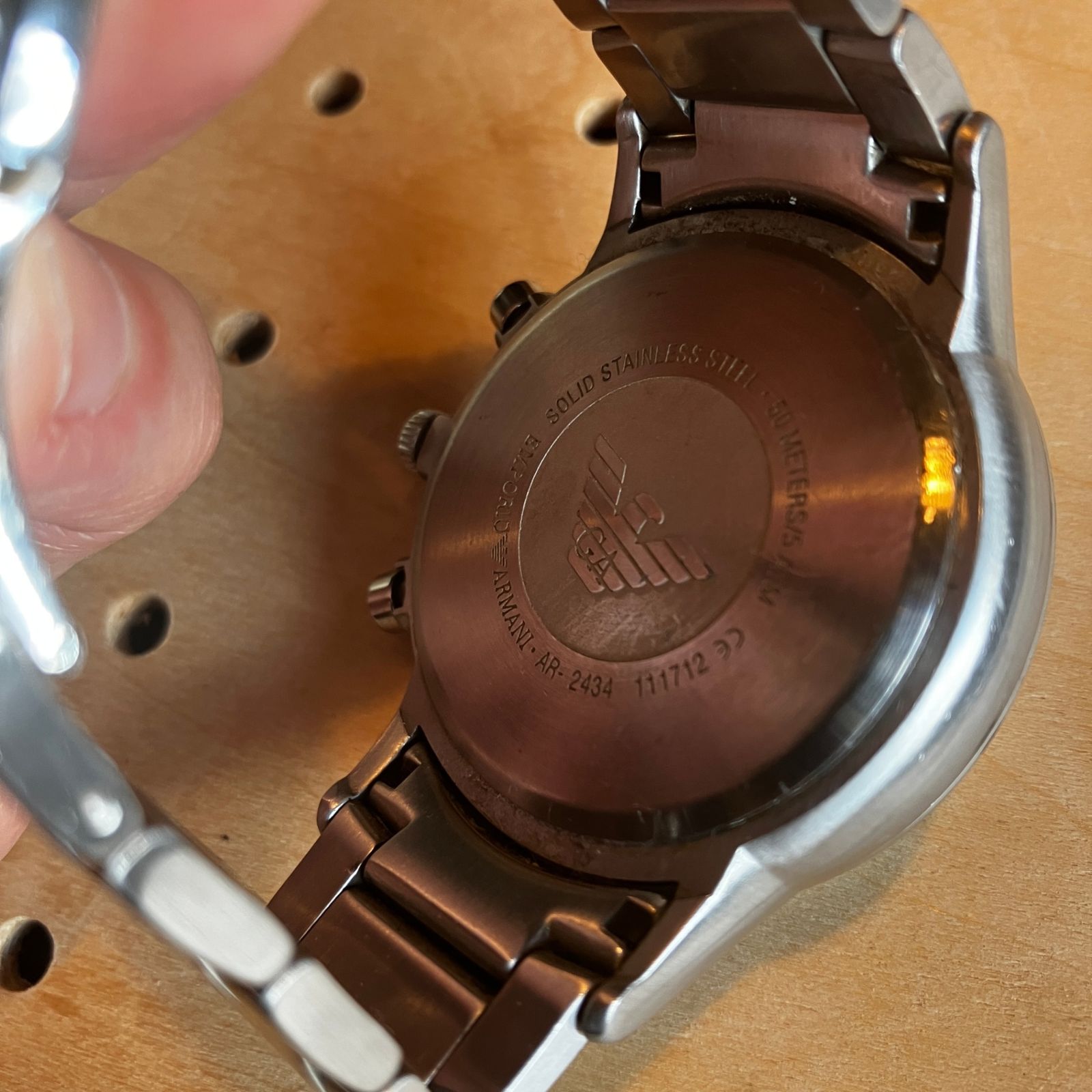 電池交換済】エンポリオアルマーニ AR2434 メンズ 腕時計 - メルカリ
