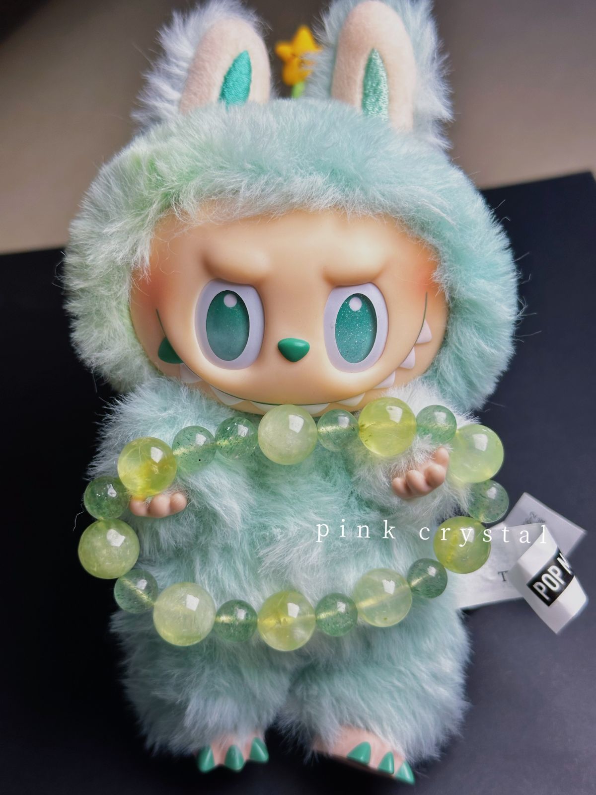 癒し系 グリーン×イエロー天然石ブレスレット 開運 金運アップ 心の安定に