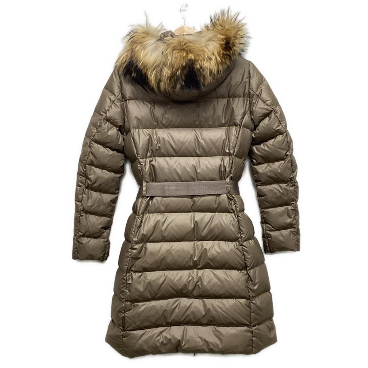 MONCLER モンクレール ダウンコート サイズ0 XS レディース NANTESFUR ナンテスファー ベージュ 長袖 冬